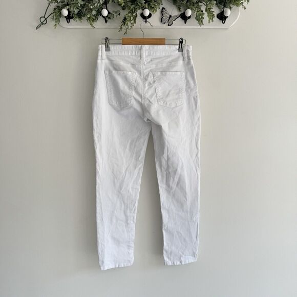 Eileen Fisher White Straight Leg Jeans Size 4 - Picture 4 of 4